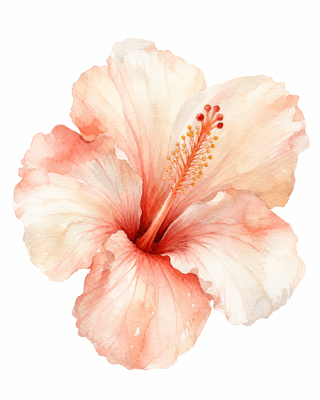 Hibiscus Flower Watercolor