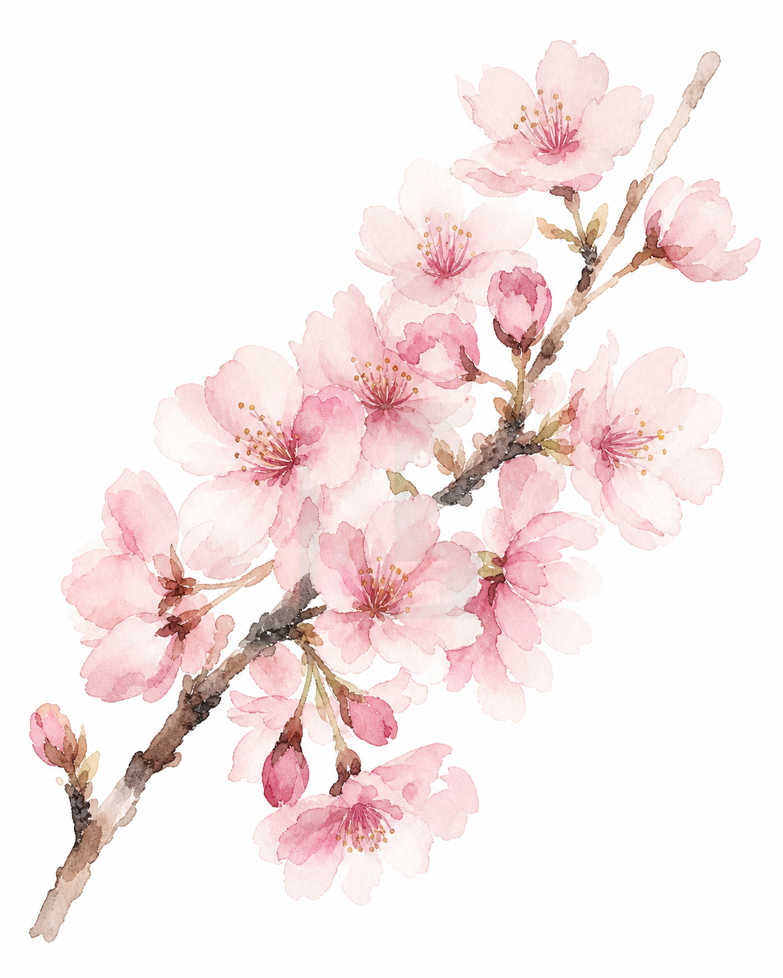 Cherry Blossom Watercolor