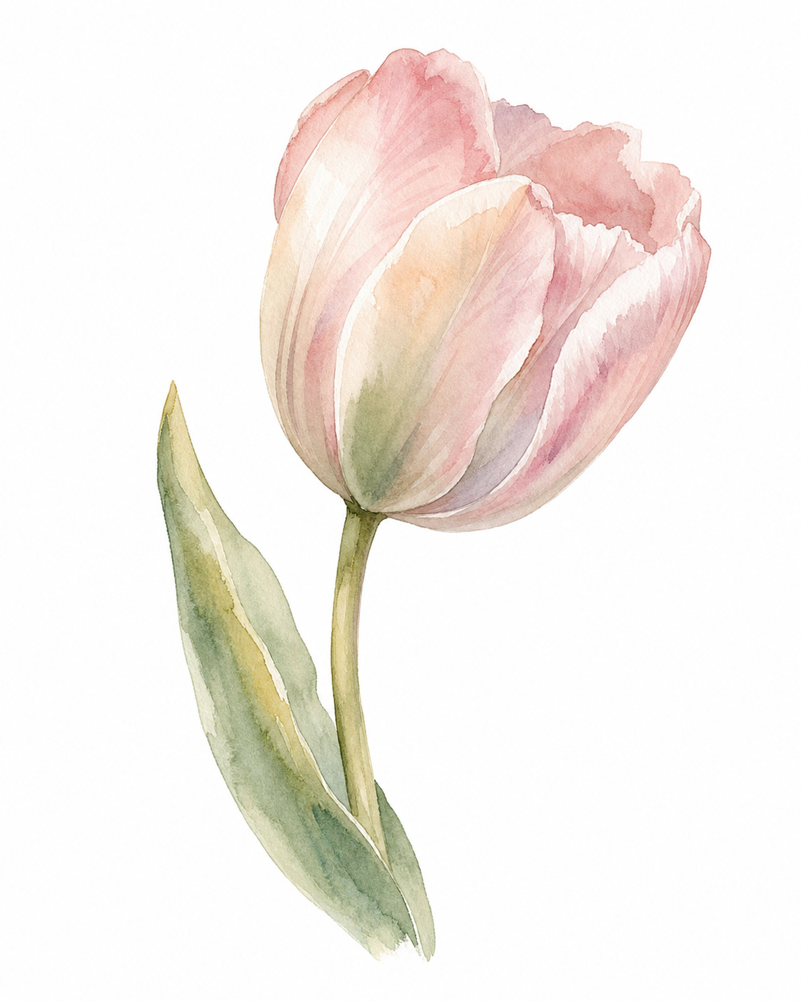 Single Tulip Watercolor